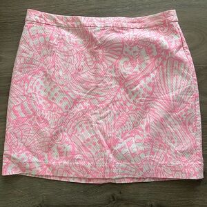 Lilly Pulitzer Pink and White Mini Skirt